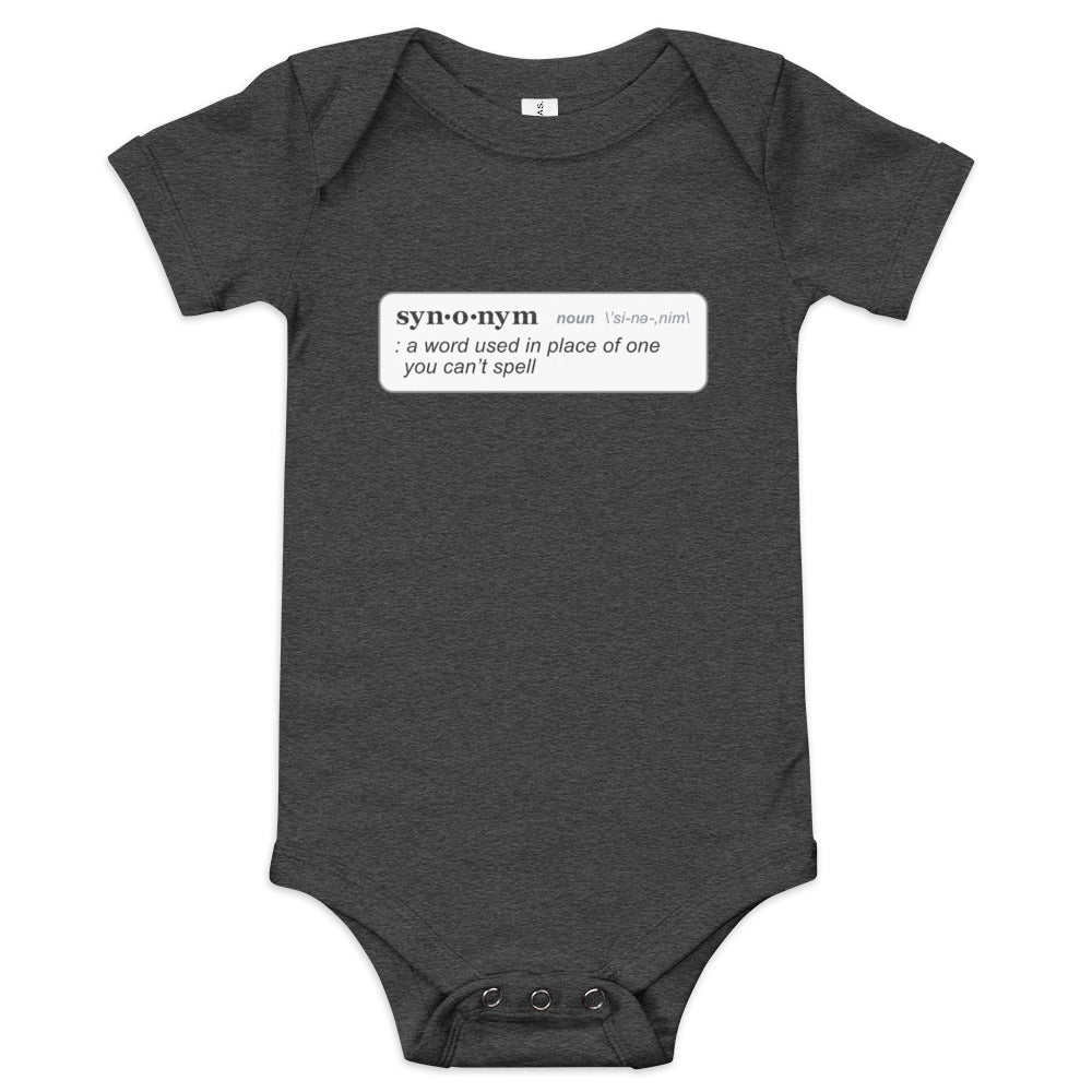 Synonym Definition Kid's Onesie