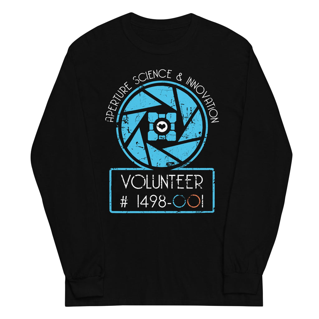 Aperture Science Volunteer Unisex Long Sleeve Tee product image 1