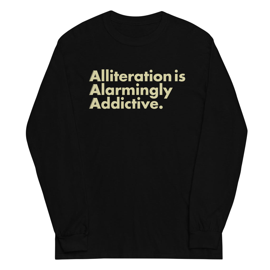 Alliteration Is Alarmingly Addictive Unisex Long Sleeve Tee product image 2