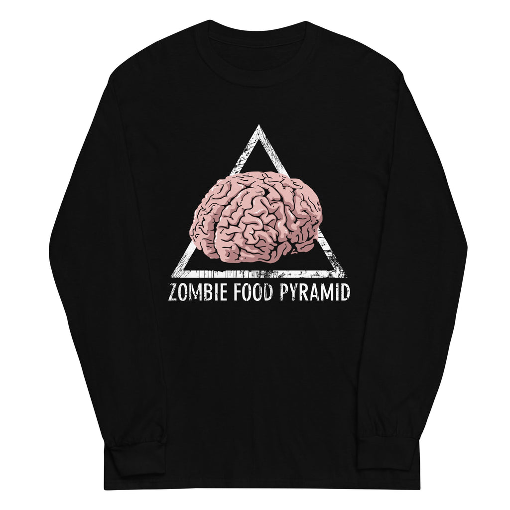 Zombie Food Pyramid Unisex Long Sleeve Tee product image 2