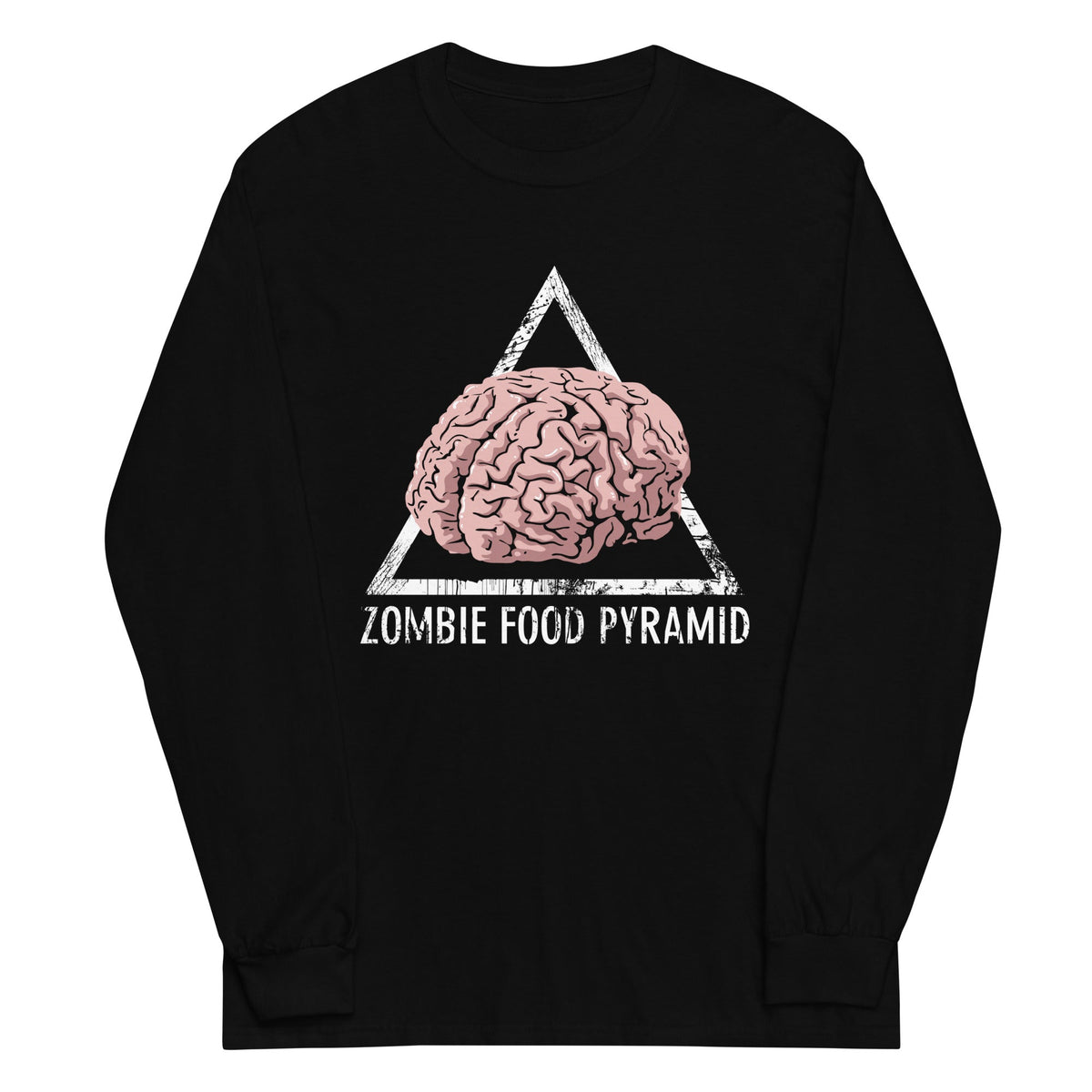 Zombie Food Pyramid Unisex Long Sleeve Tee product image 2