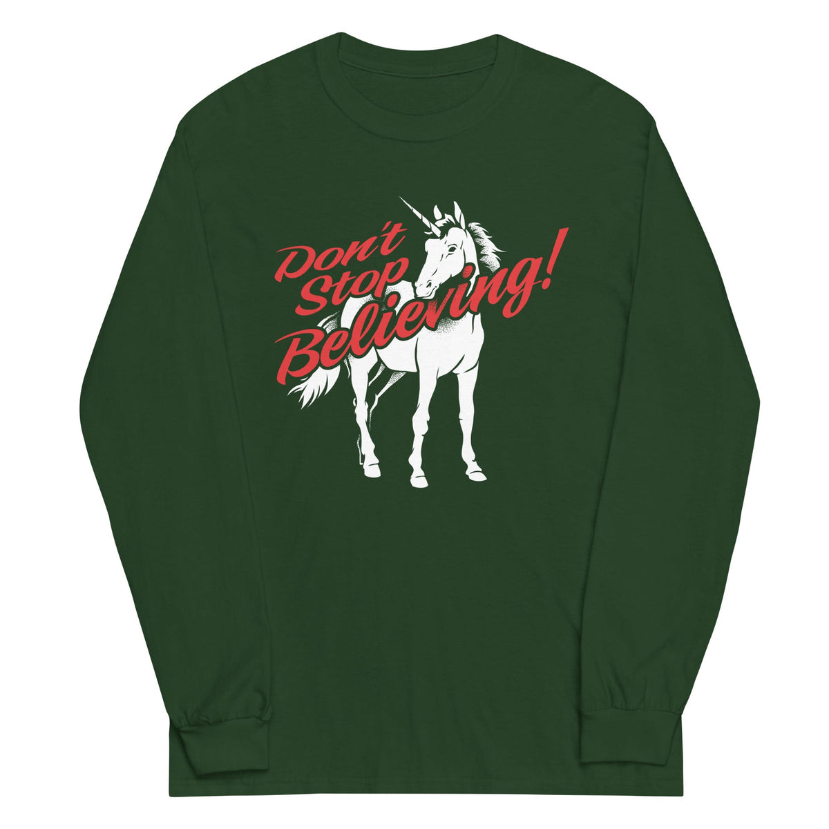 Don't Stop Believing Unicorn Unisex Long Sleeve Tee product image 3
