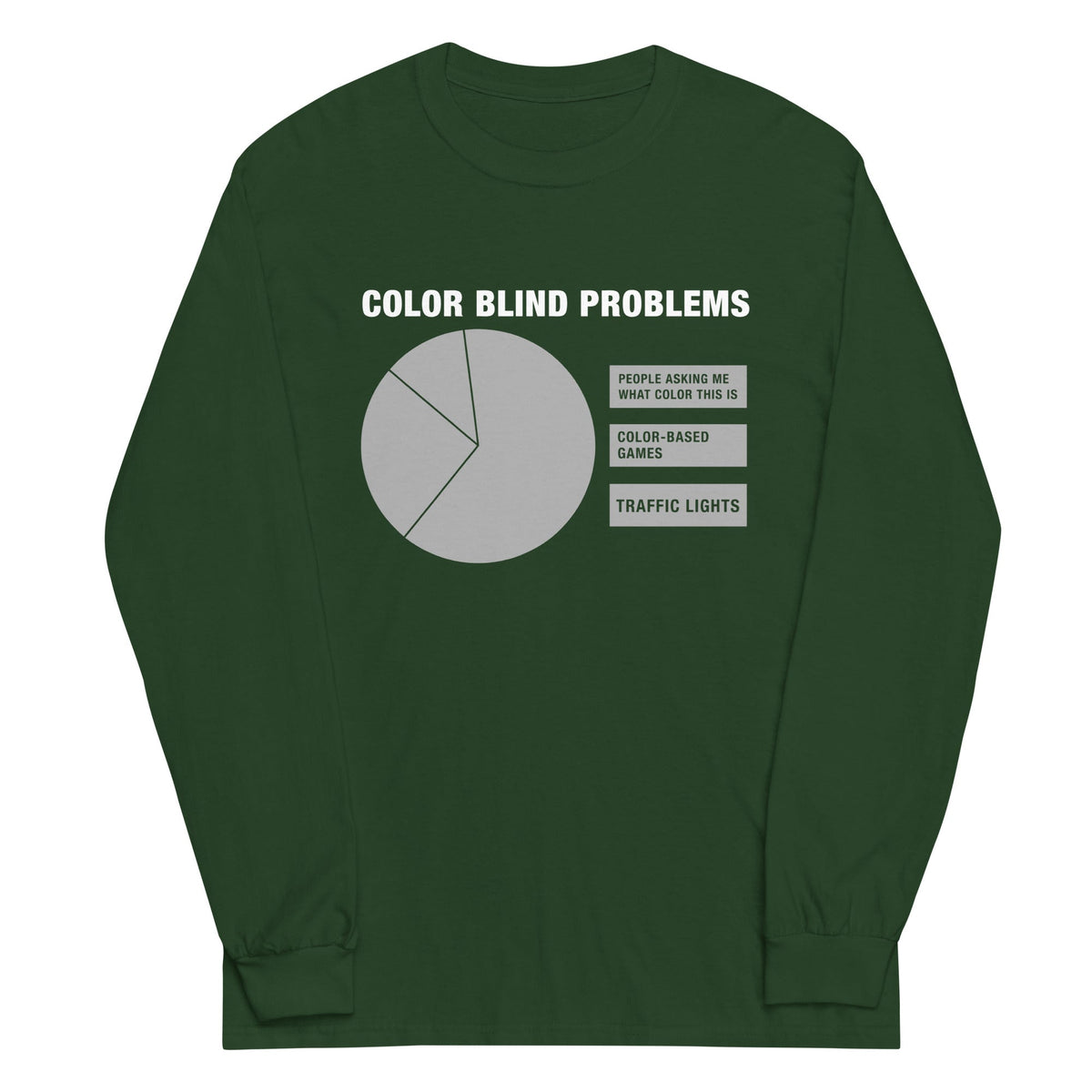 Color Blind Problems Unisex Long Sleeve Tee product image 3