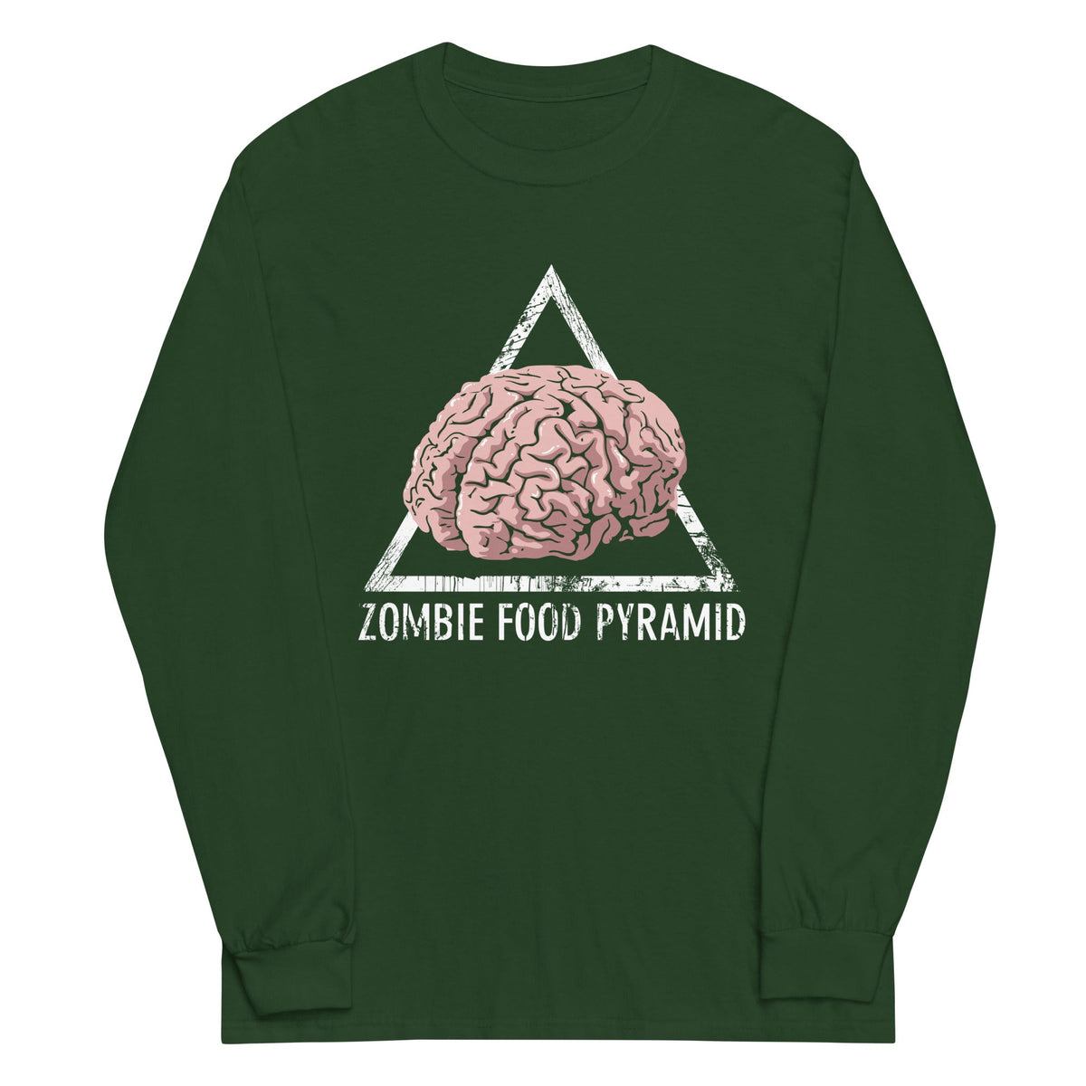 Zombie Food Pyramid Unisex Long Sleeve Tee product image 4