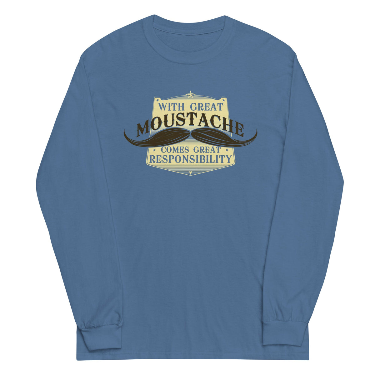 With Great Moustache Unisex Long Sleeve Tee product image 1