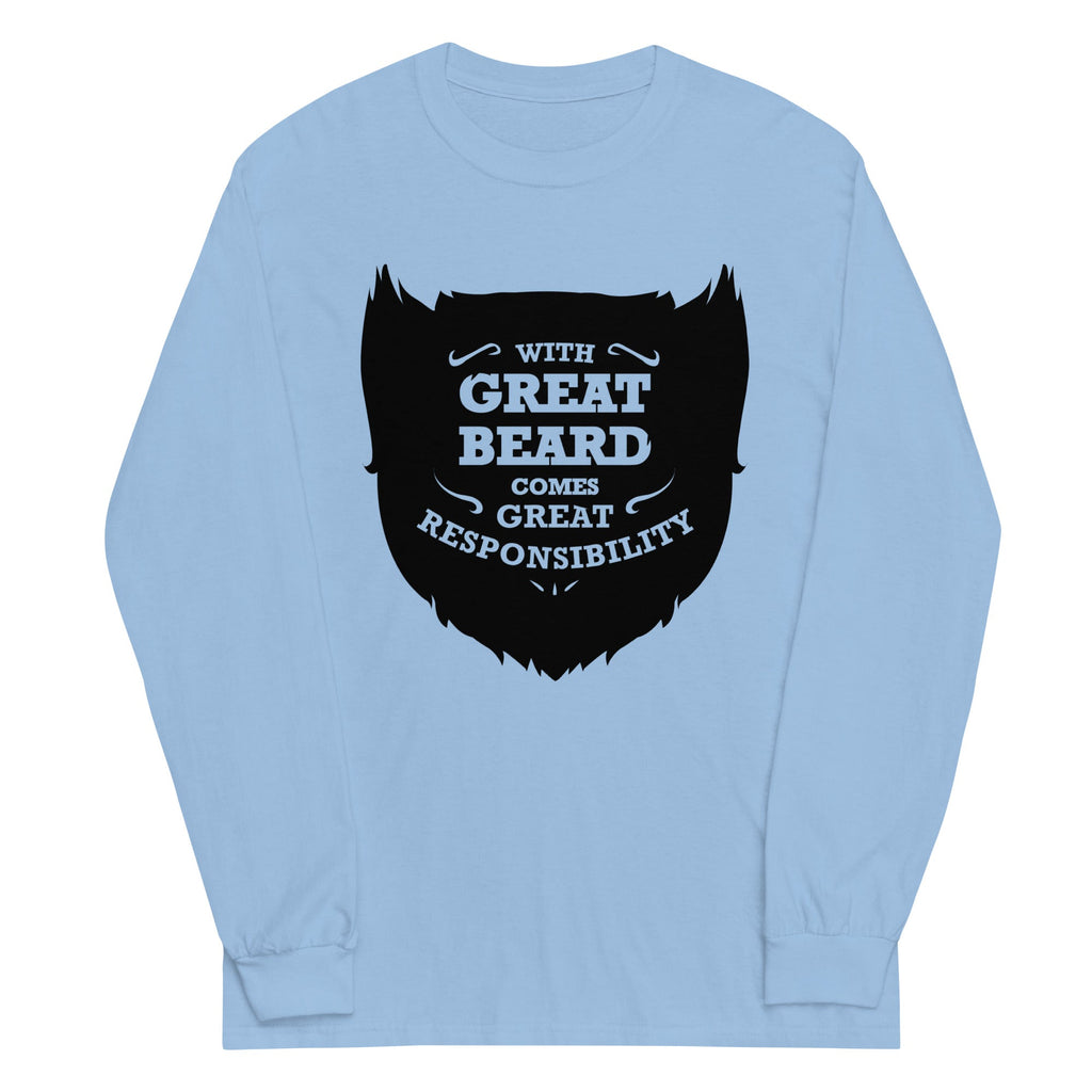 With Great Beard Comes Responsibility Unisex Long Sleeve Tee product image 2