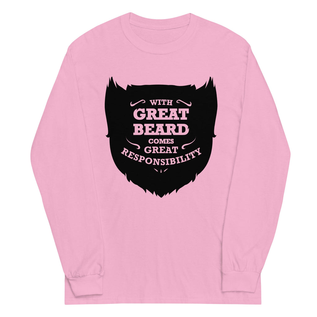 With Great Beard Comes Responsibility Unisex Long Sleeve Tee product image 4