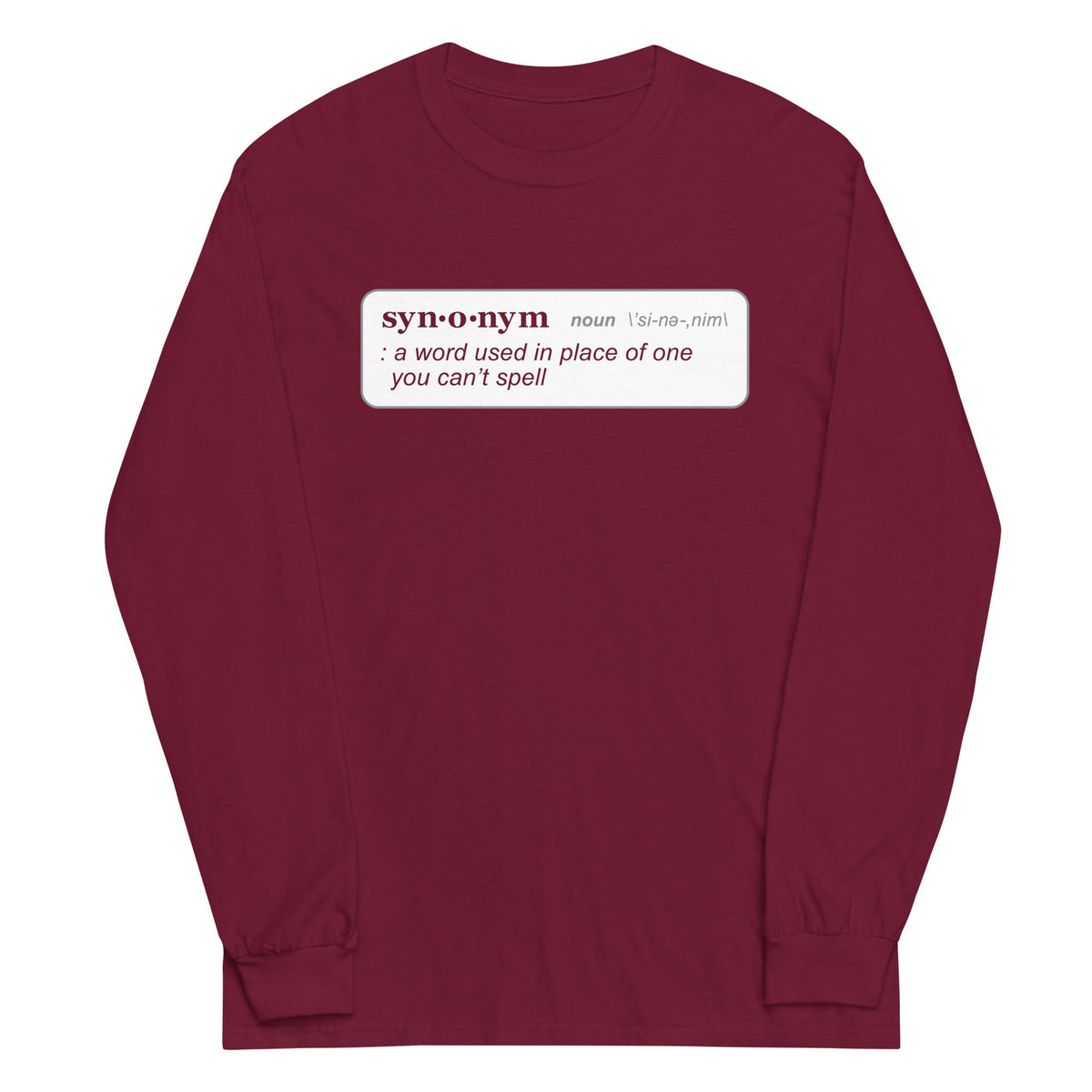 Synonym Definition Unisex Long Sleeve Tee product image 3