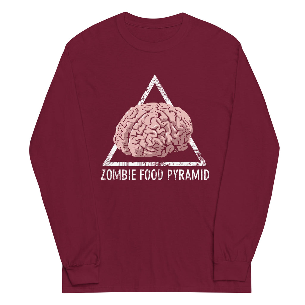 Zombie Food Pyramid Unisex Long Sleeve Tee product image 3