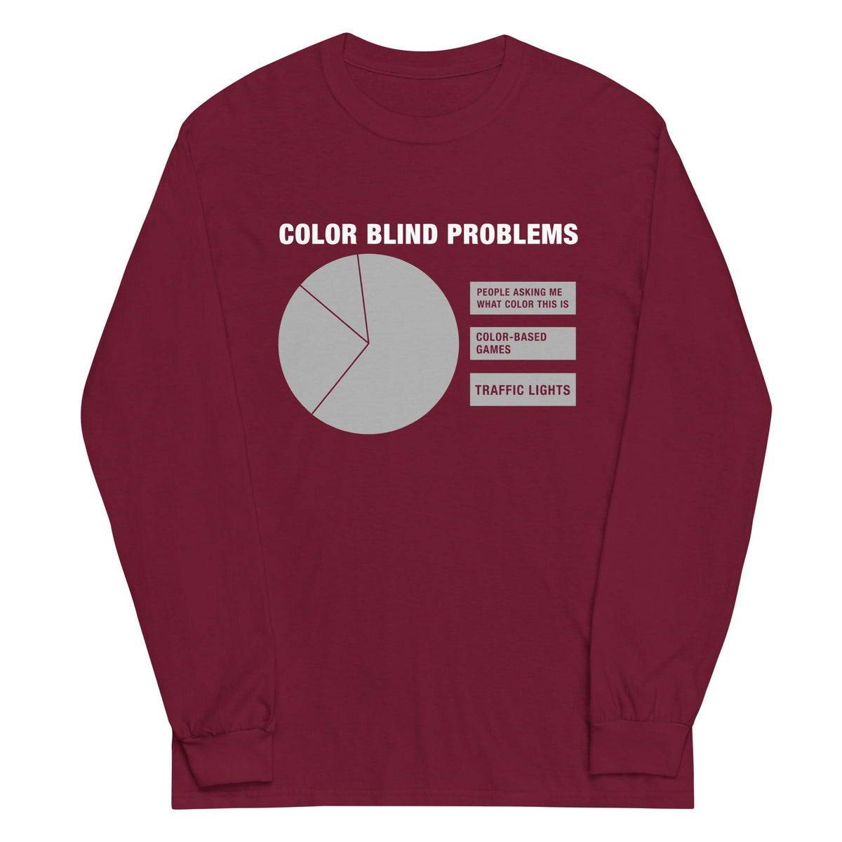 Color Blind Problems Unisex Long Sleeve Tee product image 5