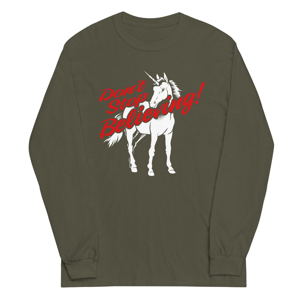 Don't Stop Believing Unicorn Unisex Long Sleeve Tee product image 5
