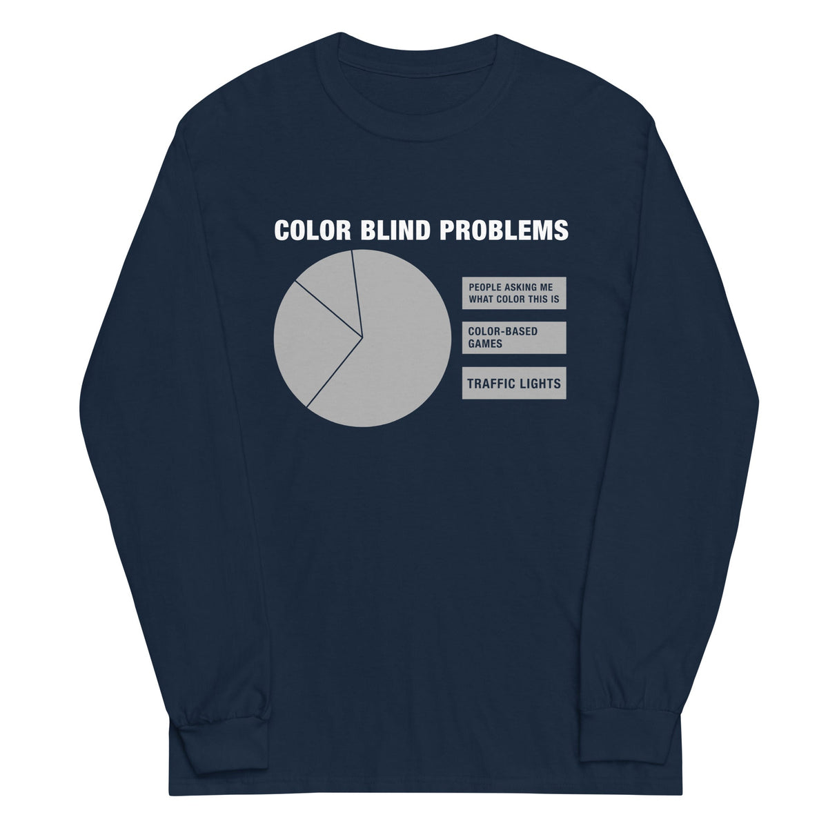 Color Blind Problems Unisex Long Sleeve Tee product image 2