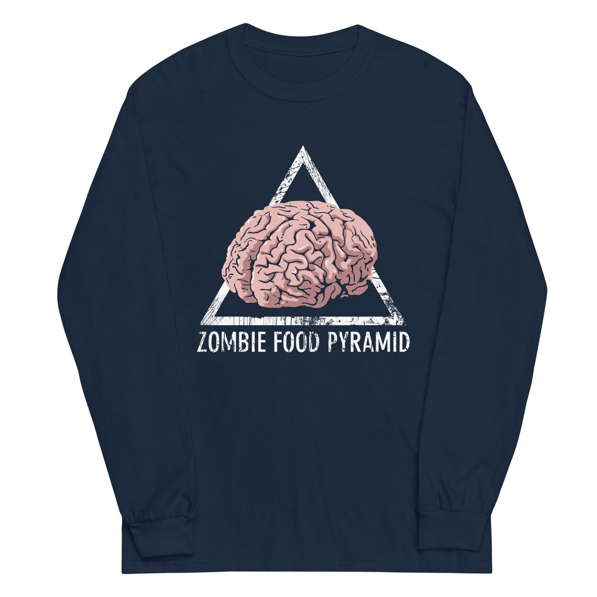 Zombie Food Pyramid Unisex Long Sleeve Tee product image 1