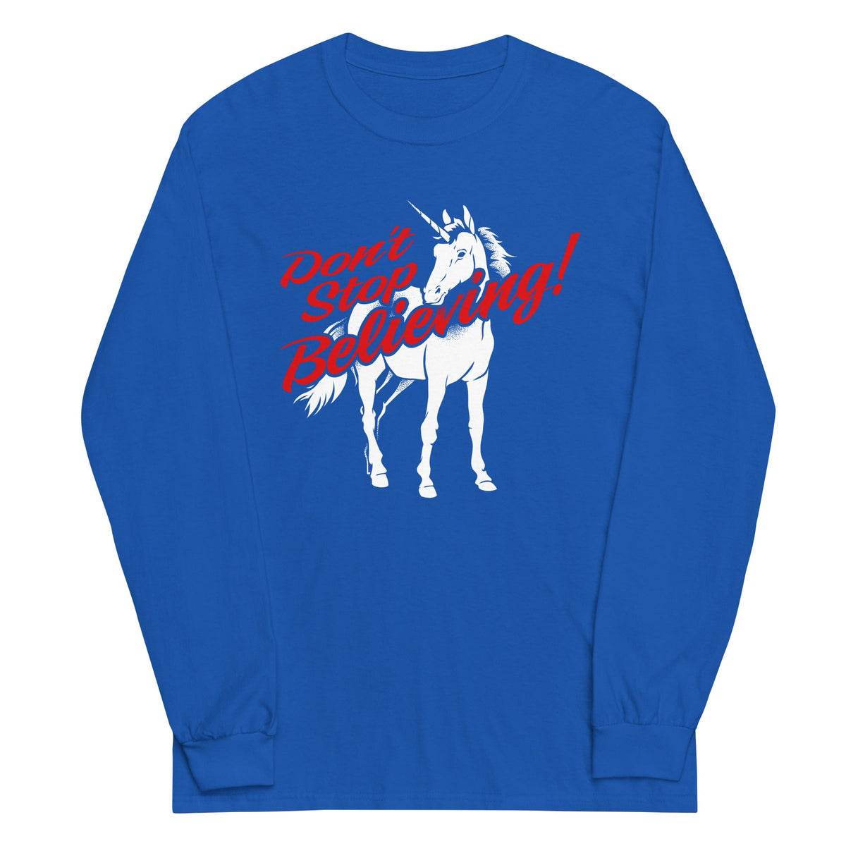Don't Stop Believing Unicorn Unisex Long Sleeve Tee product image 4