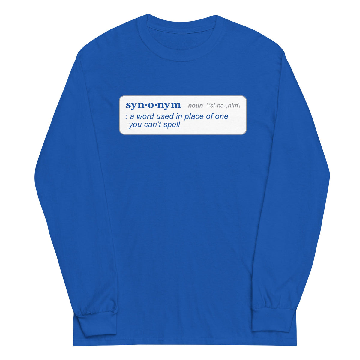 Synonym Definition Unisex Long Sleeve Tee product image 5