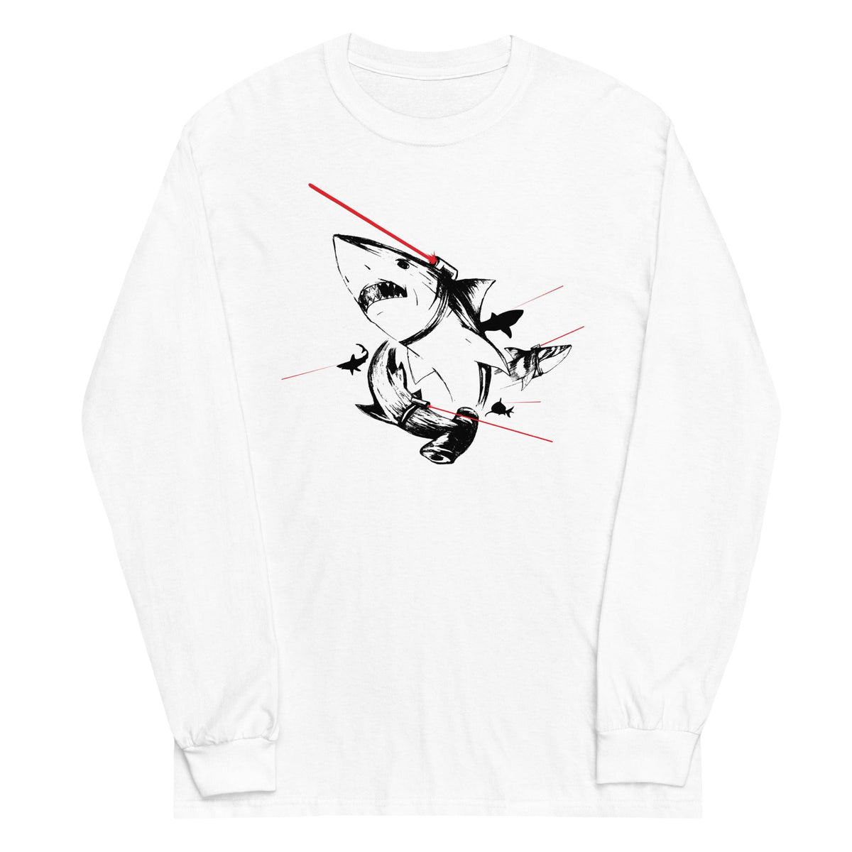 Sharks With Lasers Unisex Long Sleeve Tee product image 5