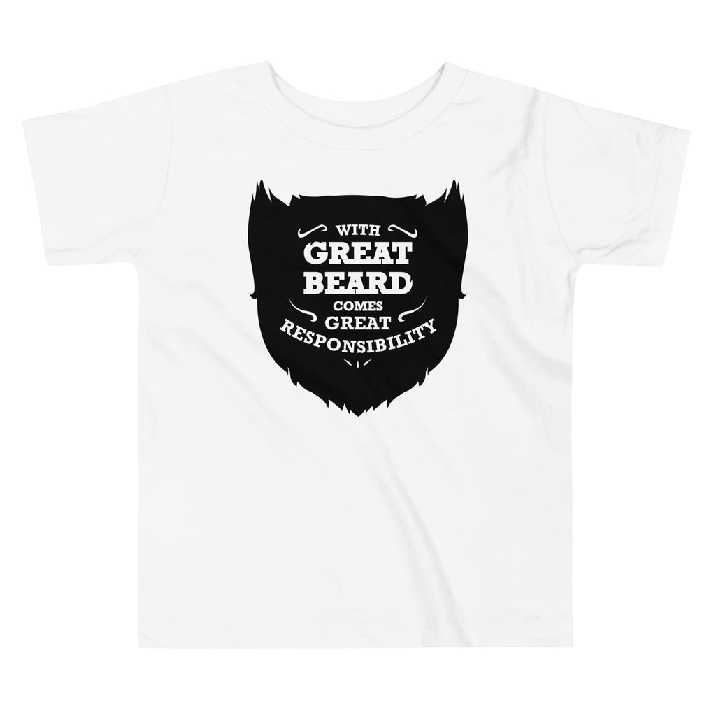 With Great Beard Comes Responsibility Kid's Toddler Tee product image 3