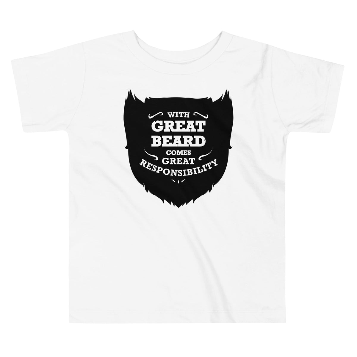 With Great Beard Comes Responsibility Kid's Toddler Tee product image 3