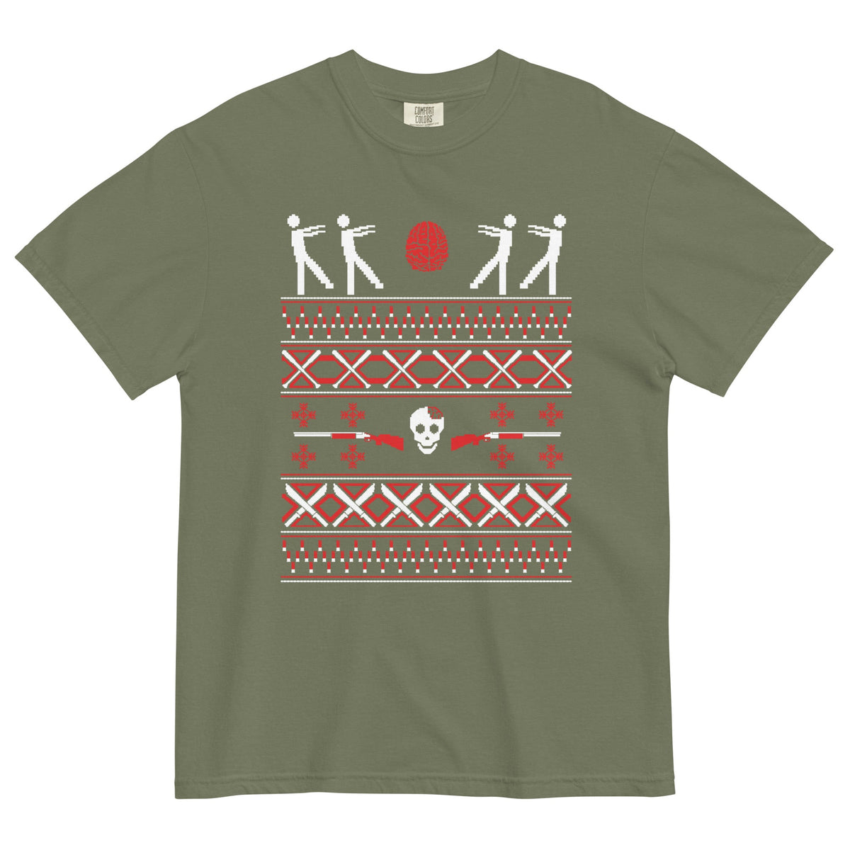 Zombie Christmas Sweater Men's Relaxed Fit Tee product image 4