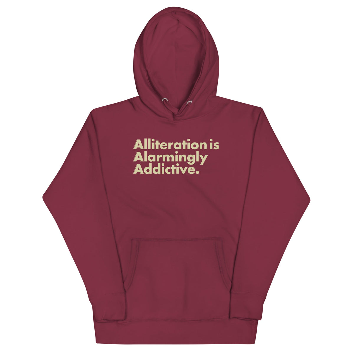 Alliteration Is Alarmingly Addictive Unisex Hoodie product image 4