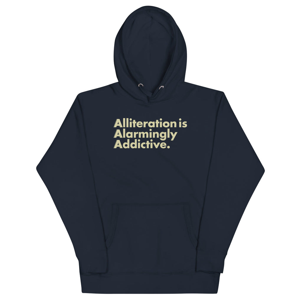Alliteration Is Alarmingly Addictive Unisex Hoodie product image 3