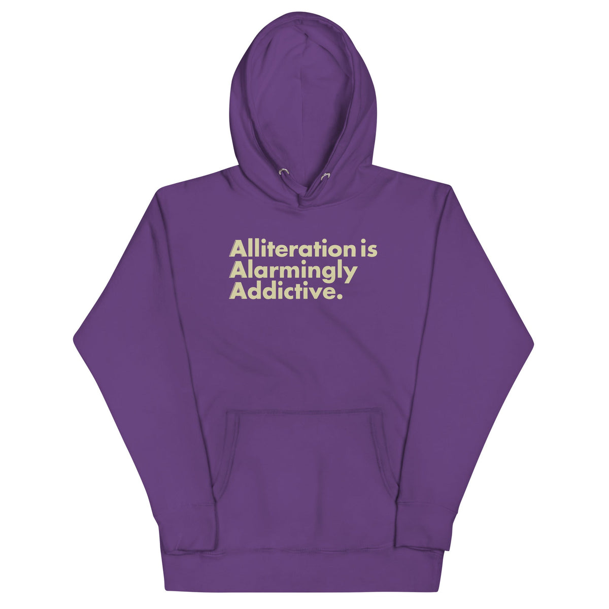 Alliteration Is Alarmingly Addictive Unisex Hoodie product image 5