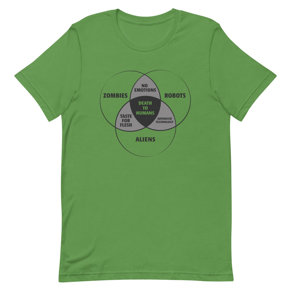 Zombies, Robots, and Aliens Venn Diagram Men's Signature Tee product image 2