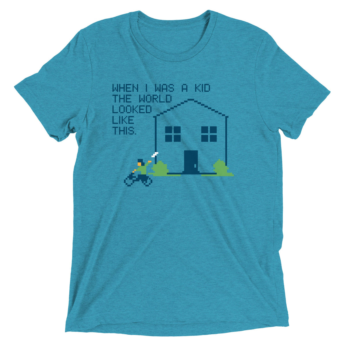 When I Was A Kid The World Men's Tri-Blend Tee product image 1