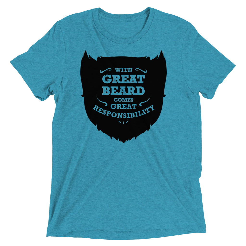 With Great Beard Comes Responsibility Men's Tri-Blend Tee product image 1