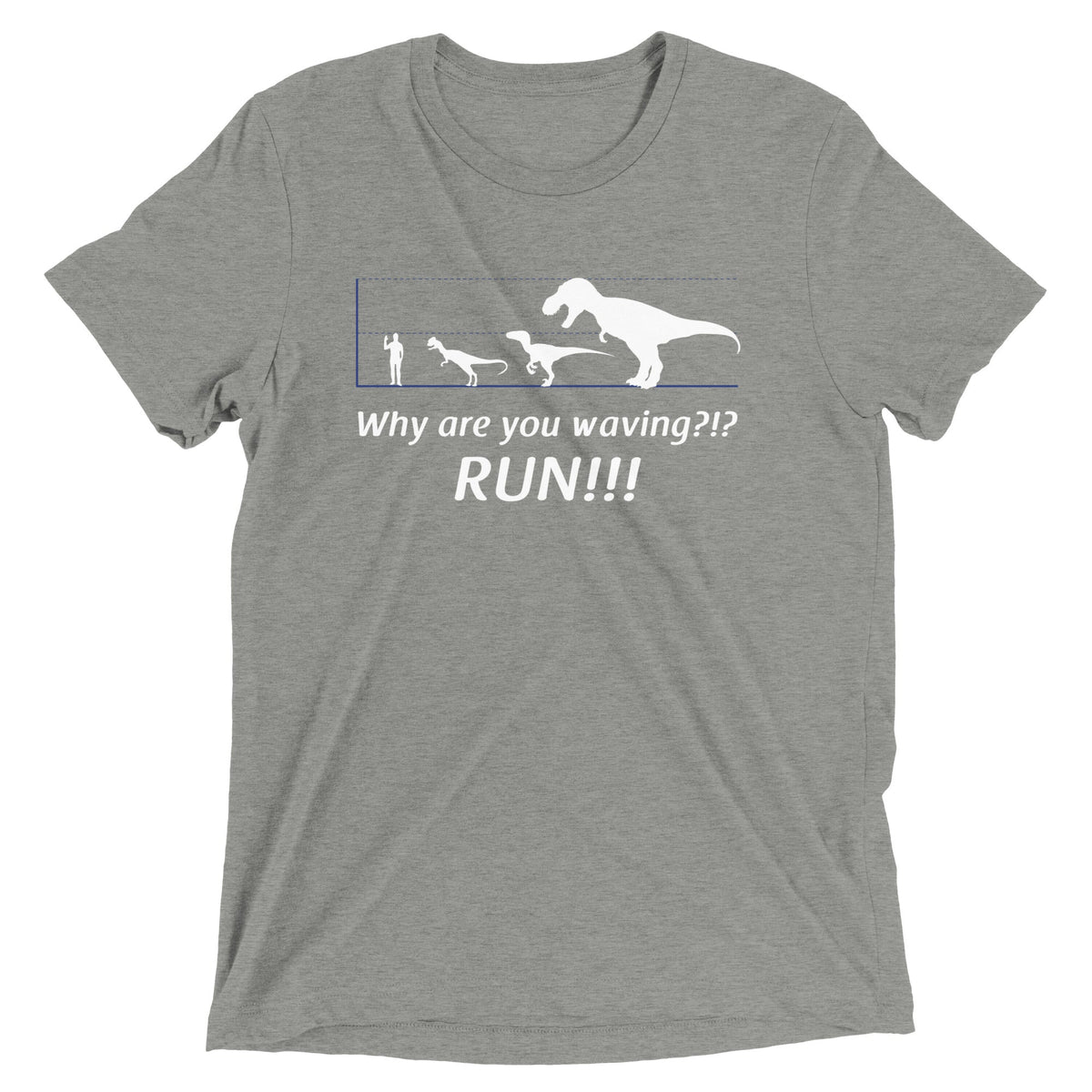 Why Are You Waving? Run! Men's Tri-Blend Tee product image 2