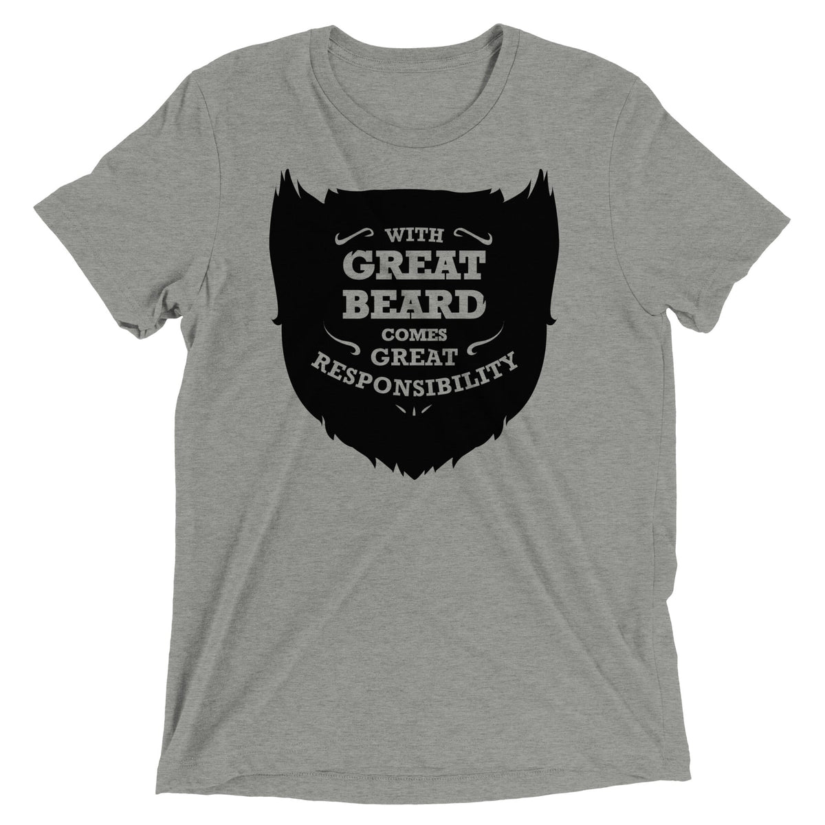 With Great Beard Comes Responsibility Men's Tri-Blend Tee product image 2