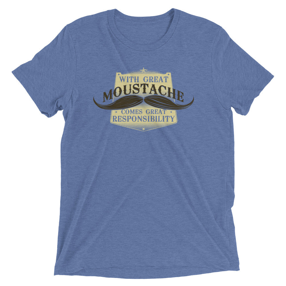 With Great Moustache Men's Tri-Blend Tee product image 2