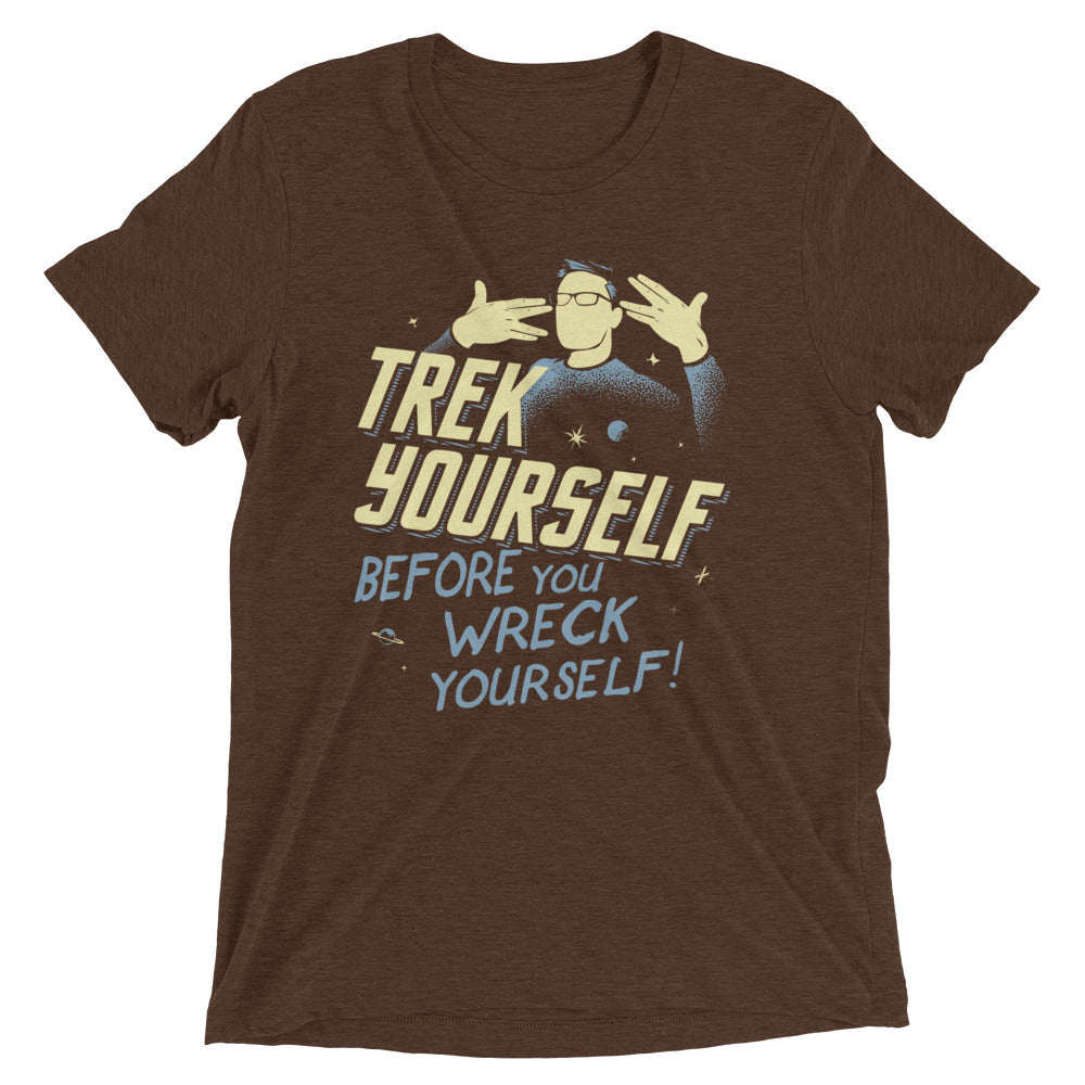Trek Yourself Before You Wreck Men's Tri-Blend Tee product image 3
