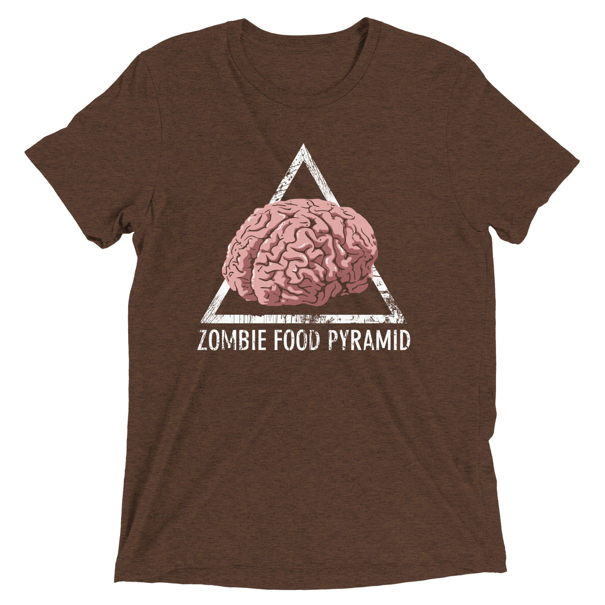 Zombie Food Pyramid Men's Tri-Blend Tee product image 4