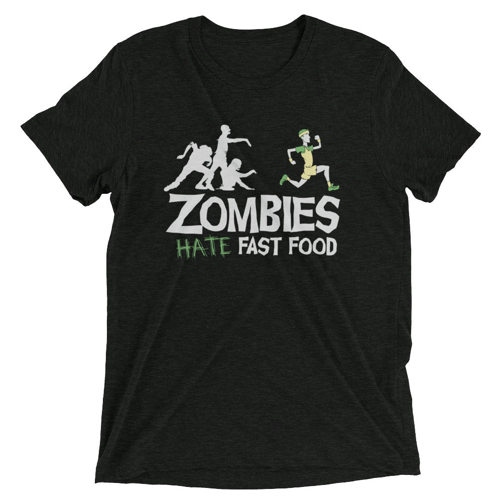 Zombies Hate Fast Food Men's Tri-Blend Tee product image 2