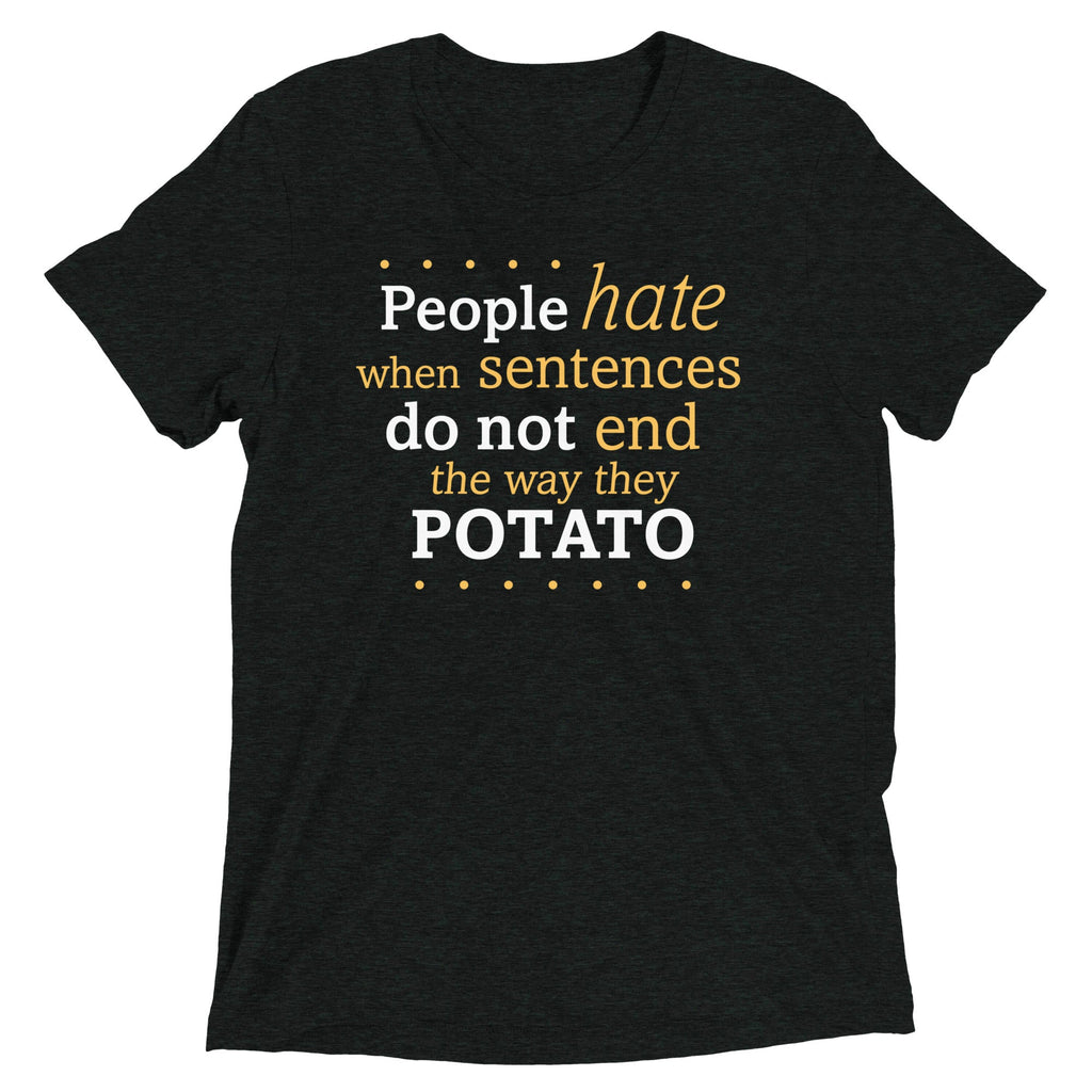 Sentences That End In Potato Men's Tri-Blend Tee product image 2