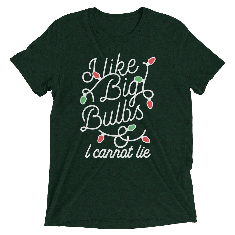 I Like Big Bulbs & I Cannot Lie Men's Tri-Blend Tee product image 3