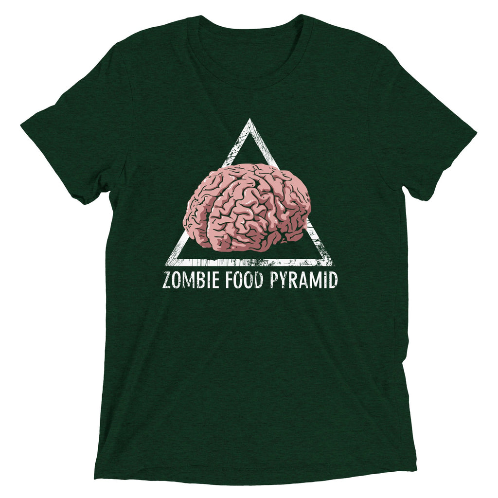Zombie Food Pyramid Men's Tri-Blend Tee product image 2
