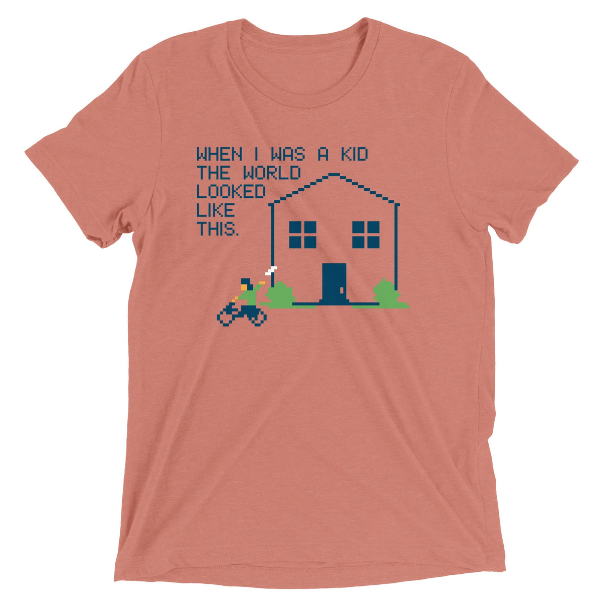 When I Was A Kid The World Men's Tri-Blend Tee product image 3