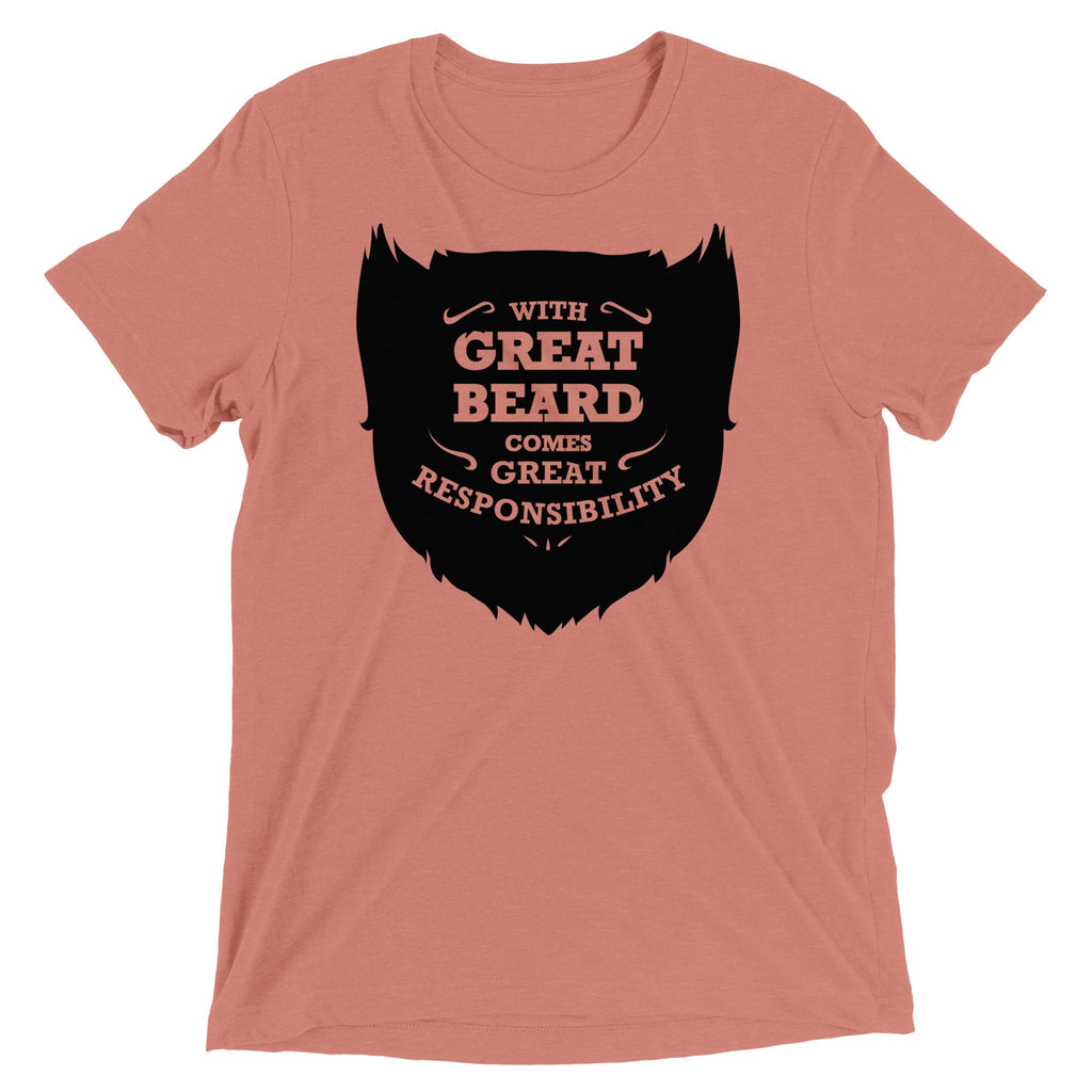 With Great Beard Comes Responsibility Men's Tri-Blend Tee product image 3