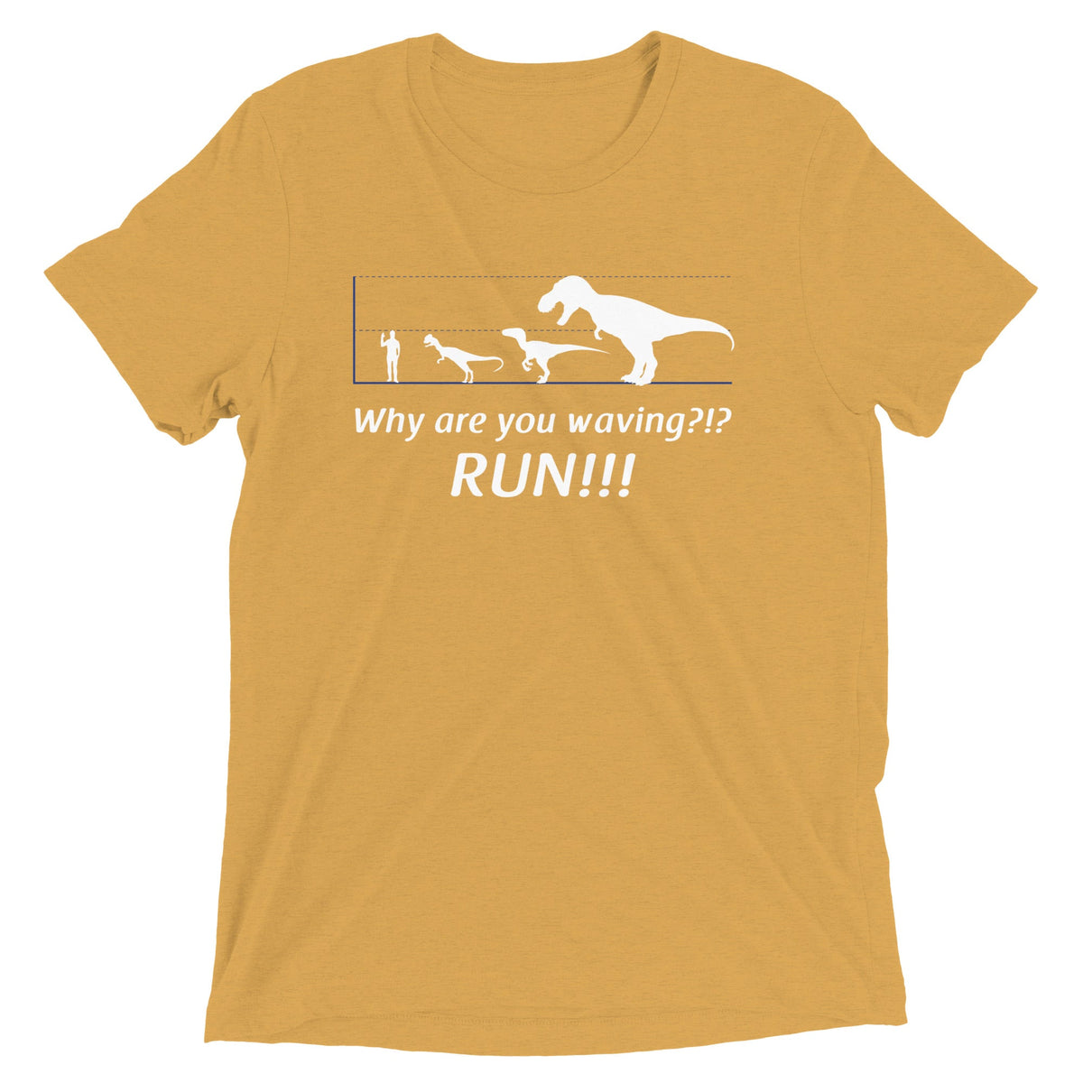 Why Are You Waving? Run! Men's Tri-Blend Tee product image 5