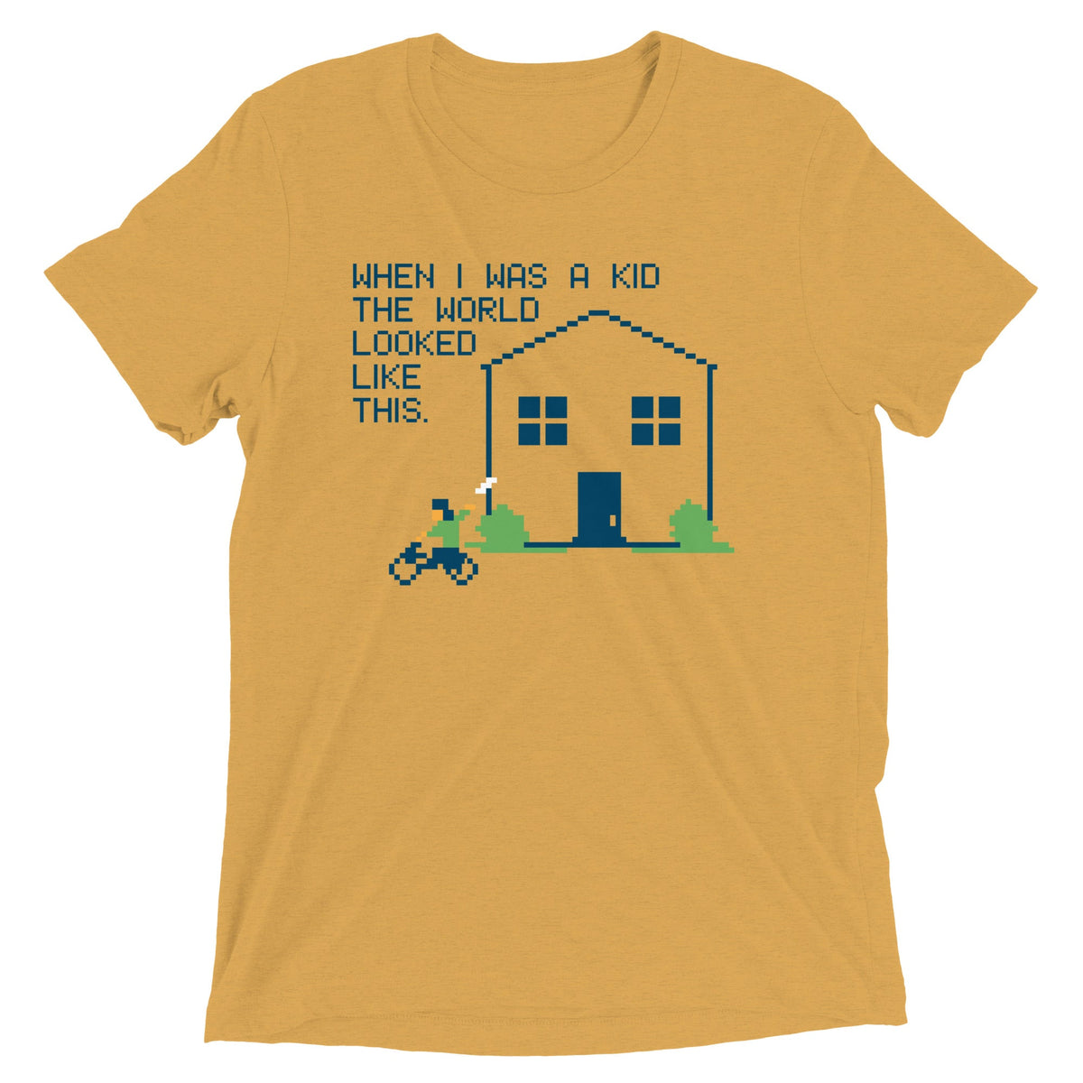 When I Was A Kid The World Men's Tri-Blend Tee product image 4