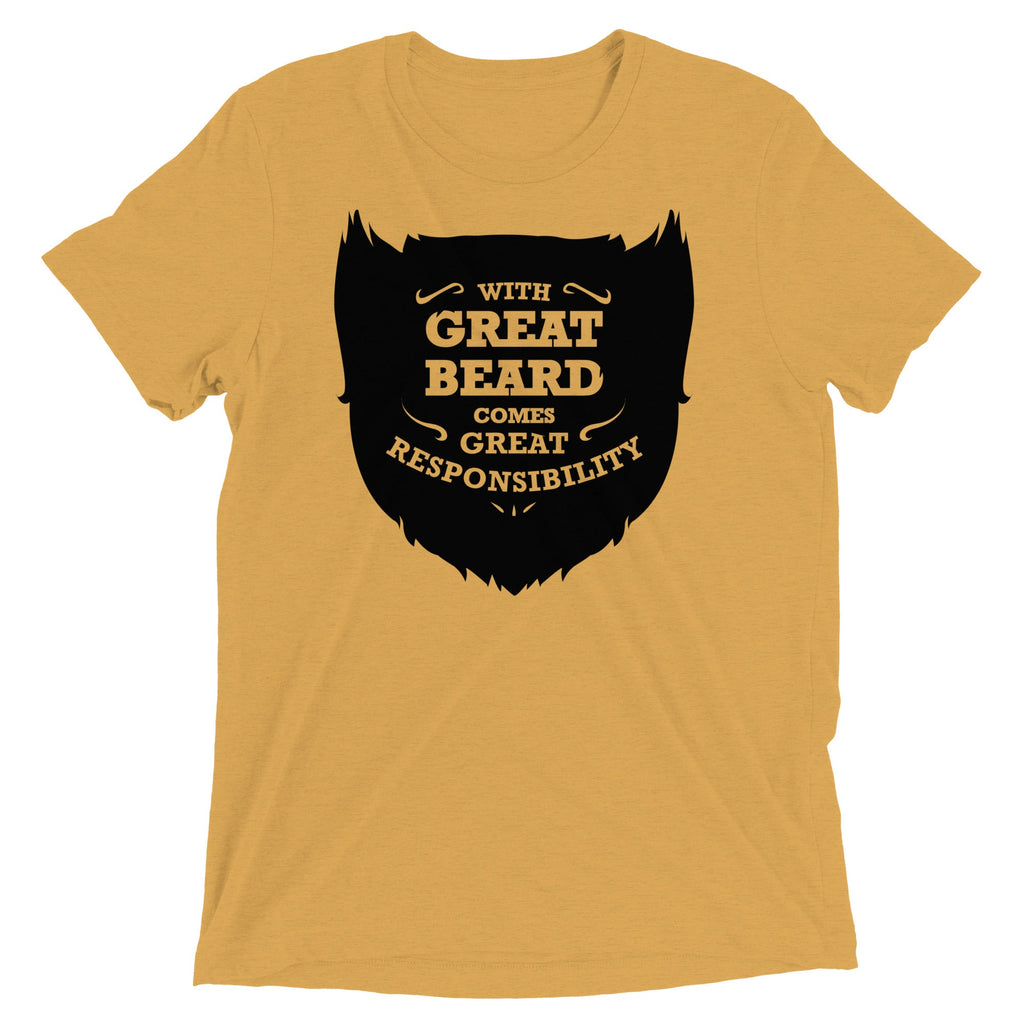 With Great Beard Comes Responsibility Men's Tri-Blend Tee product image 4