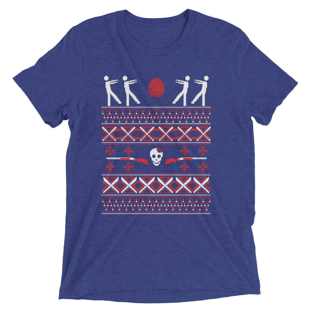 Zombie Christmas Sweater Men's Tri-Blend Tee product image 1