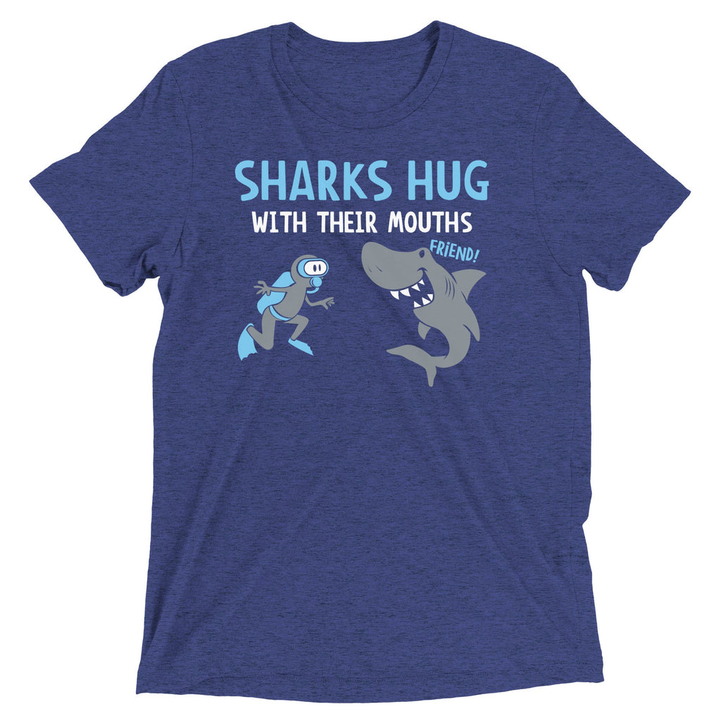Sharks Hug With Their Mouths Men's Tri-Blend Tee product image 3