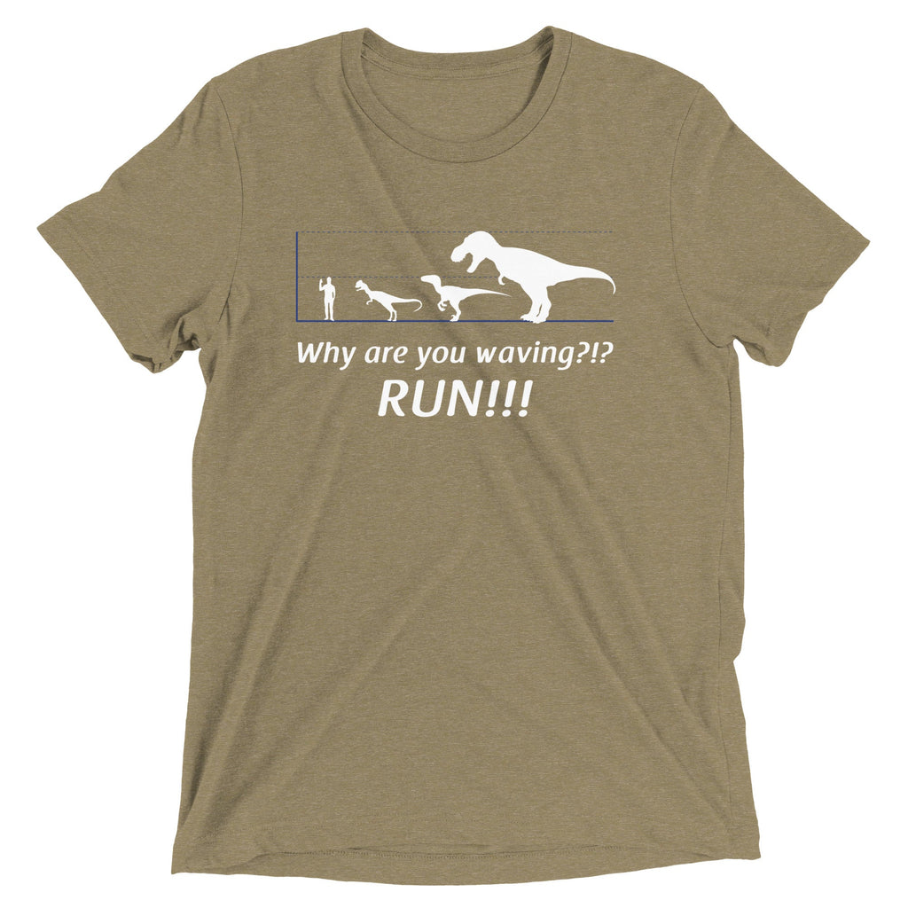 Why Are You Waving? Run! Men's Tri-Blend Tee product image 6