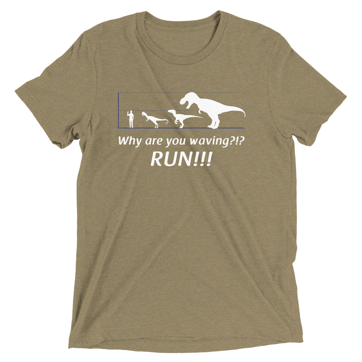 Why Are You Waving? Run! Men's Tri-Blend Tee product image 6
