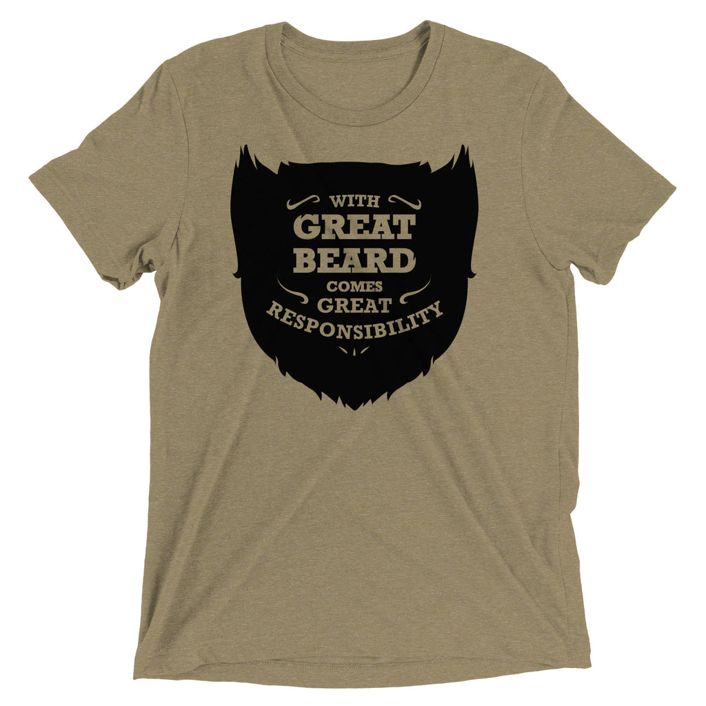 With Great Beard Comes Responsibility Men's Tri-Blend Tee product image 5