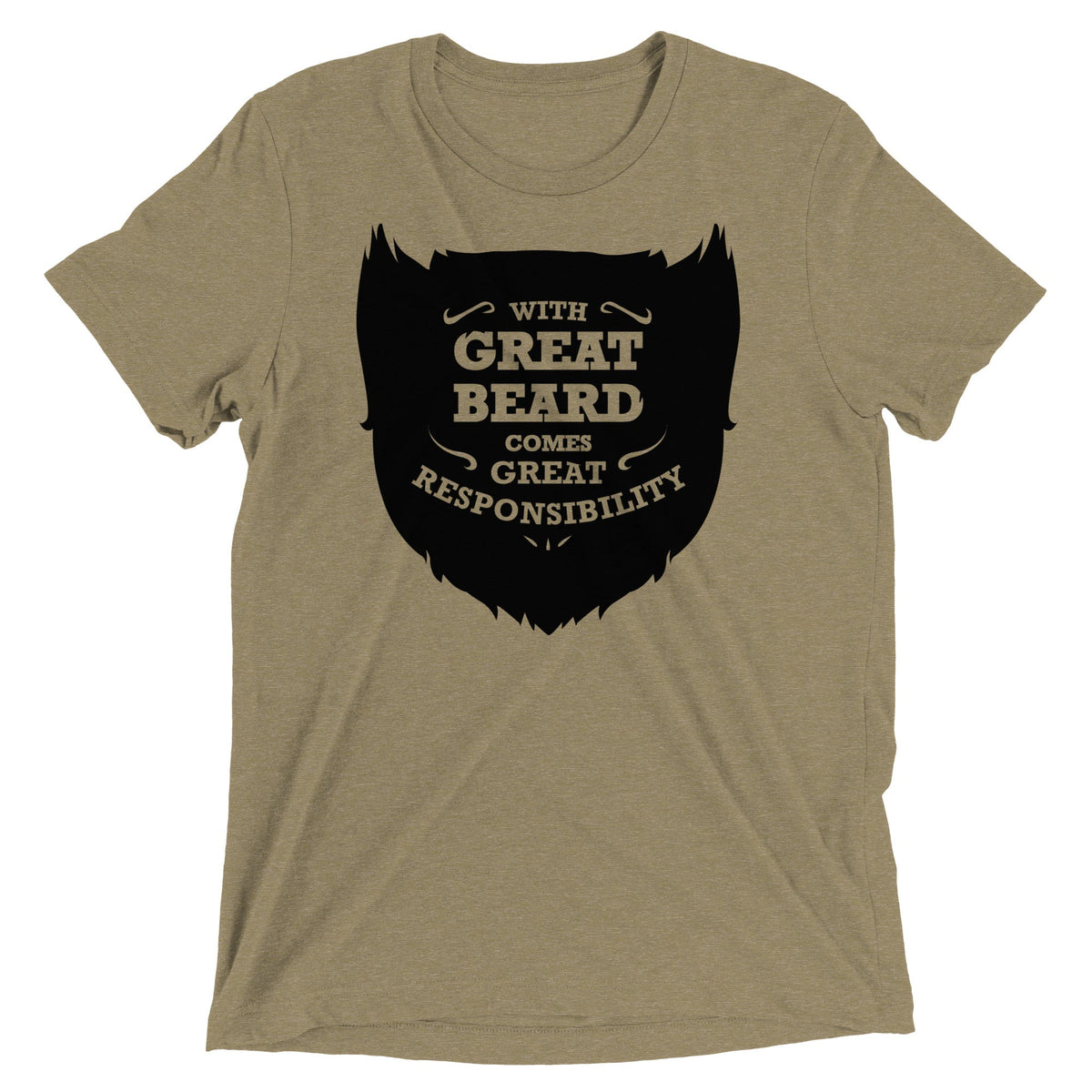 With Great Beard Comes Responsibility Men's Tri-Blend Tee product image 5