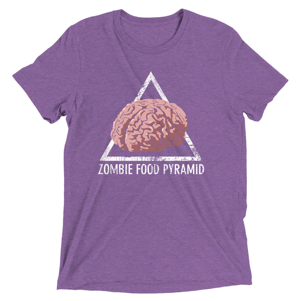 Zombie Food Pyramid Men's Tri-Blend Tee product image 5